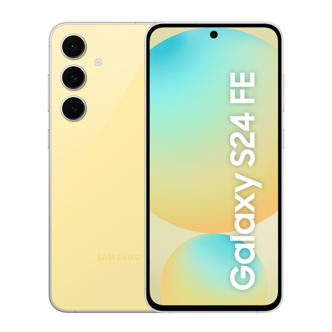 Samsung Galaxy S24 FE 17 cm (6.7″) SIM doble Android 14 5G USB Tipo C 8 GB 256 GB 4700 mAh Amarillo 1 Samsung Galaxy S24 FE vista frontal y trasera