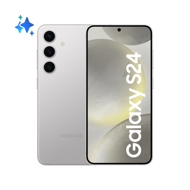 Samsung Galaxy S24 gris mármol, pantalla 6.2 pulgadas, 5G Samsung Galaxy S24 en color gris mármol, pantalla de 6.2 pulgadas, 5G, 8GB RAM, 256GB almacenamiento, batería de 4000mAh. SKU: SM-S921BZAGEUE