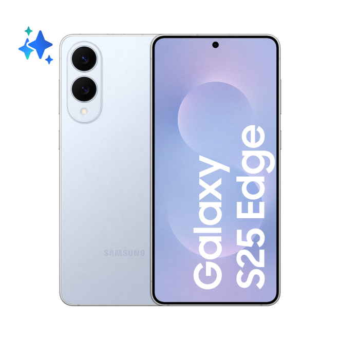 Samsung Galaxy S25 Edge 5G Azul con Pantalla de 6.7 pulgadas Samsung Galaxy S25 Edge 5G en color azul, pantalla de 6.7 pulgadas, SIM doble, Android 15, USB Tipo C, 12 GB de RAM, 512 GB de almacenamiento, 3900 mAh, SKU: SM-S937BLBGEUE