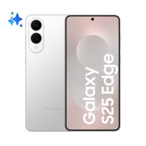 Samsung Galaxy S25 Edge en color plata, pantalla de 17 cm, dual SIM, Android 15, 5G, USB Tipo C, 12 GB RAM, 512 GB almacenamiento, 3900 mAh. SKU: SM-S937BZSGEUE
