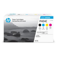 Imagen del Samsung Paquete de 4 Cartuchos de Tóner Original HP CLT-P404C en colores cian, magenta, amarillo y negro, SKU SU365A.