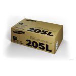 Cartucho de tóner Samsung MLT-D205L negro de alta capacidad, modelo SU963A, para dispositivos de impresión láser.