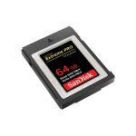 Tarjeta de memoria SanDisk Extreme Pro de 64 GB CFexpress con SKU SDCFE-064G-GN4NN, ideal para almacenamiento externo rápido y eficiente.