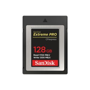 SanDisk memoria flash CFexpress con capacidad de 128 GB, modelo SDCFE-128G-GN4NN, ideal para almacenamiento externo de alta velocidad