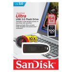 SanDisk Ultra unidad flash USB de 64 GB en color negro, con conectividad USB tipo A 3.2 Gen 1. SKU: SDCZ48-064G-U46