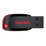 SanDisk Cruzer Blade unidad flash USB 32 GB con conector USB tipo A 2.0 en colores Negro y Rojo, SKU SDCZ50-032G-B35