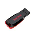 SanDisk Cruzer Blade unidad flash USB 128GB, conectividad USB tipo A 2.0, color negro y rojo, SKU SDCZ50-128G-B35