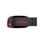 SanDisk Cruzer Blade unidad flash USB 128GB, conectividad USB tipo A 2.0, color negro y rojo, SKU SDCZ50-128G-B35