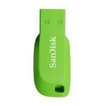 Unidad flash USB SanDisk Cruzer Blade de 16GB en color verde con conector USB tipo A 2.0, SKU SDCZ50C-016G-B35GE