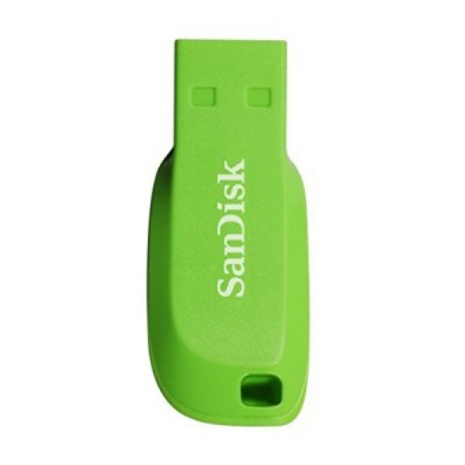 SanDisk Cruzer Blade unidad flash USB 16GB verde Unidad flash USB SanDisk Cruzer Blade de 16GB en color verde con conector USB tipo A 2.0, SKU SDCZ50C-016G-B35GE