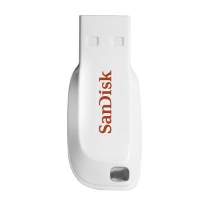 Unidad flash USB SanDisk Cruzer Blade, 16 GB, USB tipo A 2.0 en color blanco, SKU SDCZ50C-016G-B35W