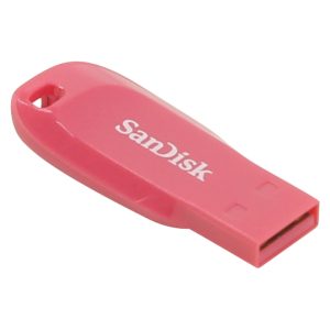 SanDisk Cruzer Blade de 32 GB, unidad flash USB color rosa con conector USB tipo A 2.0, SKU SDCZ50C-032G-B35PE
