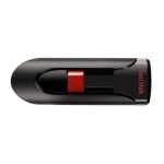 SanDisk Cruzer Glide unidad flash USB con 128 GB de capacidad, interfaz USB tipo A 2.0 en colores negro y rojo. SKU: SDCZ60-128G-B35