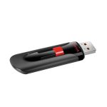 SanDisk Cruzer Glide unidad flash USB con 128 GB de capacidad, interfaz USB tipo A 2.0 en colores negro y rojo. SKU: SDCZ60-128G-B35