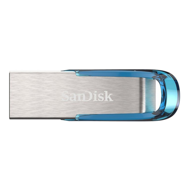 SanDisk Ultra Flair USB 32GB 3.2 Gen 1 azul y plata Unidad flash SanDisk Ultra Flair de 32GB con interfaz USB 3.2 Gen 1 en colores azul y plata, SDCZ73-032G-G46B