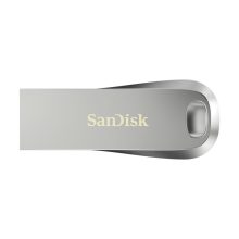 Unidad flash USB SanDisk Ultra Luxe con 128 GB de capacidad, conexión USB tipo A 3.2 Gen 1 y color plata, SKU SDCZ74-128G-G46