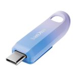Imagen de la SanDisk unidad flash USB Creator de 512 GB, USB Tipo C 3.2 Gen 1, en colores azul y lila, SKU SDCZ75C-512G-G46