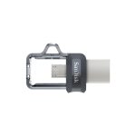 SanDisk Ultra Dual m3.0 unidad flash USB de 128 GB con conectores USB Type-A y Micro-USB 3.2 Gen 1, SKU SDDD3-128G-G46, disponible en colores Negro, Plata y Transparente. Ideal para almacenamiento externo y transferencia de archivos.