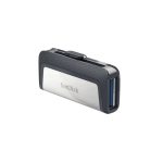 Unidad flash USB SanDisk Drive USB Ganda Ultra Tipo-C 256 GB con puerto USB Type-A y USB Type-C 3.2 Gen 1 (3.1 Gen 1) en color gris y plata. SKU: SDDDC2-256G-G46