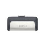 Unidad flash USB SanDisk Drive USB Ganda Ultra Tipo-C 256 GB con puerto USB Type-A y USB Type-C 3.2 Gen 1 (3.1 Gen 1) en color gris y plata. SKU: SDDDC2-256G-G46