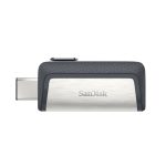 Unidad flash USB SanDisk Drive USB Ganda Ultra Tipo-C 256 GB con puerto USB Type-A y USB Type-C 3.2 Gen 1 (3.1 Gen 1) en color gris y plata. SKU: SDDDC2-256G-G46
