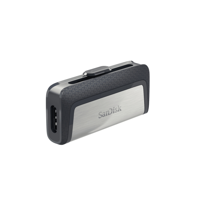 SanDisk Drive USB Ganda Ultra Tipe-C 256 GB unidad flash USB USB Type-A / USB Type-C 3.2 Gen 1 (3.1 Gen 1) Gris, Plata 2 SanDisk Drive USB Ganda Ultra Tipe-C 256 GB mostrando conectores USB Type-A y USB Type-C
