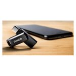 SanDisk Ultra Dual Drive Go unidad flash USB de 32 GB con conexiones USB Type-A y USB Type-C 3.2 Gen 1 (3.1 Gen 1) en color negro. SKU SDDDC3-032G-G46