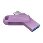 Unidad flash SanDisk Ultra Dual Drive Go de 1 TB con conexión USB Tipo C 3.2 Gen 1 (3.1 Gen 1) en color lavanda. SKU: SDDDC3-1T00-G46L