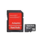 Memoria flash SanDisk SDSDQM-032G-B35A microSDHC de 32 GB con velocidad clase 4, ideal para almacenamiento externo