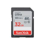 SanDisk Ultra 32 GB SDHC UHS-I Clase 10, ideal para cámaras y dispositivos que requieren alta velocidad de almacenamiento, SKU SDSDUN4-032G-GN6IN