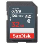 Tarjeta de memoria SanDisk Ultra 32GB SDHC con velocidad de 100MB/s y clase 10, SKU SDSDUNR-032G-GN3IN