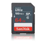 Tarjeta de memoria SanDisk Ultra 64 GB SDXC UHS-I Clase 10, SKU SDSDUNR-064G-GN3IN, ideal para almacenamiento externo de alta velocidad