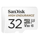Tarjeta SanDisk MicroSDHC UHS-I de 32 GB con alta resistencia, ideal para grabaciones continuas, SKU: SDSQQNR-032G-GN6IA