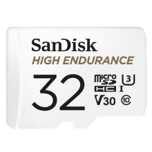 Tarjeta SanDisk MicroSDHC UHS-I de 32 GB con alta resistencia, ideal para grabaciones continuas, SKU: SDSQQNR-032G-GN6IA