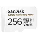 Imagen de la tarjeta MicroSDXC SanDisk High Endurance de 256 GB, UHS-I Clase 10, SKU SDSQQNR-256G-GN6IA