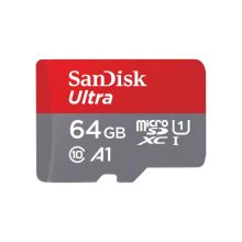 SanDisk Ultra 64 GB MicroSDXC UHS-I Clase 10, ideal para almacenamiento externo, SKU SDSQUAB-064G-GN6MA