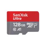 Imagen de la MicroSDXC SanDisk Ultra de 128 GB, con especificaciones UHS-I y Clase 10, SKU: SDSQUAB-128G-GN6MA