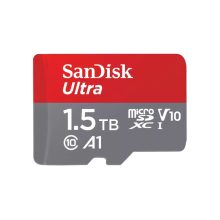 Tarjeta SanDisk Ultra MicroSDXC de alta capacidad con 1,5 TB de almacenamiento, clase 10 y SKU SDSQUAC-1T50-GN6MA