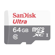 SanDisk tarjeta microSDXC de 64 GB, clase 10, modelo SDSQUNR-064G-GN3MN, ideal para almacenamiento externo de alta velocidad.