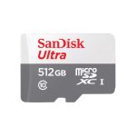 SanDisk Ultra tarjeta MicroSDXC de 512 GB, UHS-I Clase 10, SKU SDSQUNR-512G-GN3MN, ideal para almacenamiento externo.