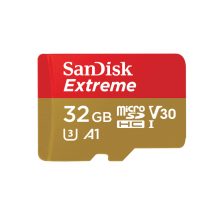 SanDisk Extreme 32 GB MicroSDHC UHS-I Clase 10 con SKU SDSQXAF-032G-GN6MA, ideal para almacenamiento externo de alta velocidad
