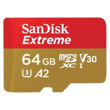 Tarjeta SanDisk Extreme de 64 GB MicroSDXC UHS-I Clase 10, SKU SDSQXAH-064G-GN6AA, ideal para almacenamiento externo