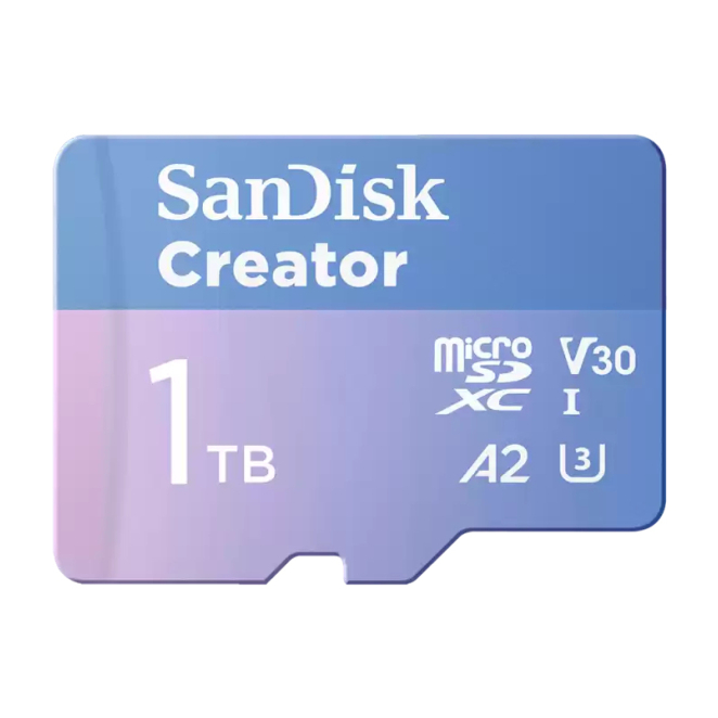 SanDisk MicroSDXC 1 TB UHS-I Clase 10 de alta velocidad Tarjeta MicroSDXC SanDisk Creator 1 TB con velocidad UHS-I Clase 10, SKU SDSQXAV-1T00-GN6MS