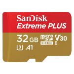 SanDisk Extreme Plus 32 GB MicroSDHC UHS-I, SKU SDSQXBG-032G-GN6MA, tarjeta de memoria de alta velocidad para almacenamiento externo.