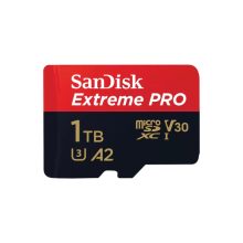 Tarjeta de memoria SanDisk Extreme PRO MicroSDXC de 1 TB con UHS-I Clase 10, ideal para almacenamiento externo. SKU: SDSQXCD-1T00-GN6MA