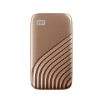 Disco duro externo Western Digital My Passport de 1 TB, USB Tipo C 3.2 Gen 2, color oro, WDBAGF0010BGD-WESN