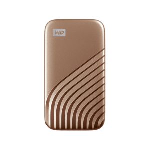 Disco duro externo Western Digital My Passport de 1 TB, USB Tipo C 3.2 Gen 2, color oro, WDBAGF0010BGD-WESN