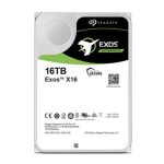 Imagen del disco duro interno Seagate Exos X16 de 16 TB, con velocidad de 7200 RPM, 256 MB de caché y tamaño de 3.5 pulgadas. SKU ST16000NM001G