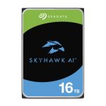 Vista del disco duro interno Seagate SkyHawk AI de 16 TB con 7200 RPM y 512 MB cache, modelo ST16000VE004