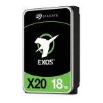 Seagate Enterprise Exos X20 disco duro interno de 18 TB, velocidad de 7200 RPM, tamaño 3.5 pulgadas, interfaz SAS. SKU: ST18000NM001D